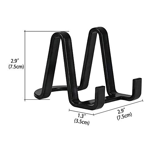 Plate Stands for Display - Plastic Easel Stand Plate Holder Display Stand Picture Frame Stand for Pictures | Photo|Decorative Plate |Dish | Tabletop Art - 3 inch-Black