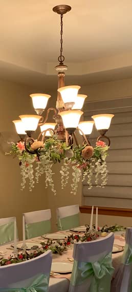 Peony Flower Garland, Rose Flower Swag, 6' Wedding Arch Flowers for Wedding Decor Home Table Runner Mantle Party Decor (Champagne Peony Garland)