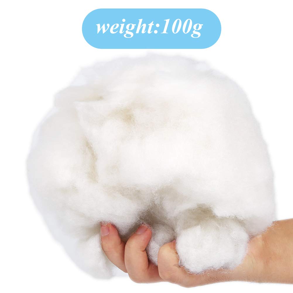 3.5oz Premium Polyester Fiber Fill, High Resilience Fiberfill Stuffing for Craft, Crochet Animals, Crochet Stuffing, Cotton Stuffing, Recyclable