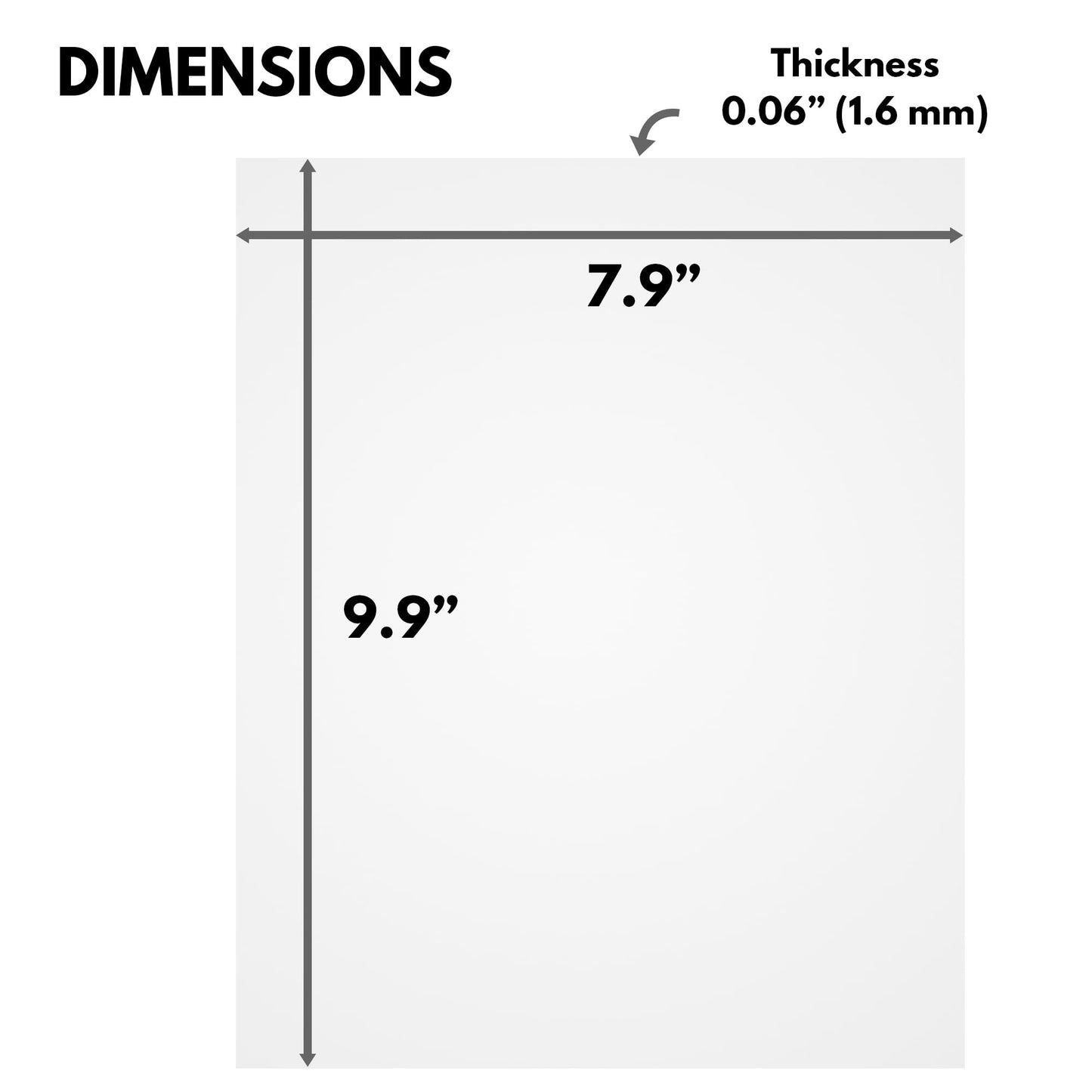 Picture Frame Glass Replacements (Crystal Clear, 8x10, 3 Pack) High Definition, Heat Strengthened, Semi Tempered Glass Cover Sheet