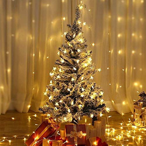 20 LED Star String Lights 10 FT Fairy Christmas Lights Battery Operated for Indoor & Outdoor, Party, Wedding and Holiday Decorations Warm White