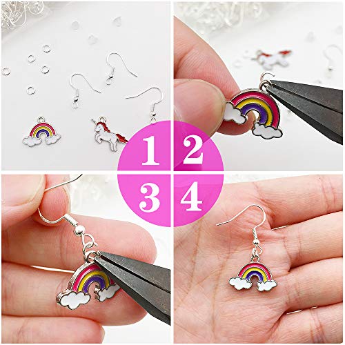 100PCS/50Pairs 925 Sterling Silver Earring Hooks, Fish Ear Wires, 300pcs Hypoallergenic Making Kit With Jump Rings and Clear Rubber Safety Backs