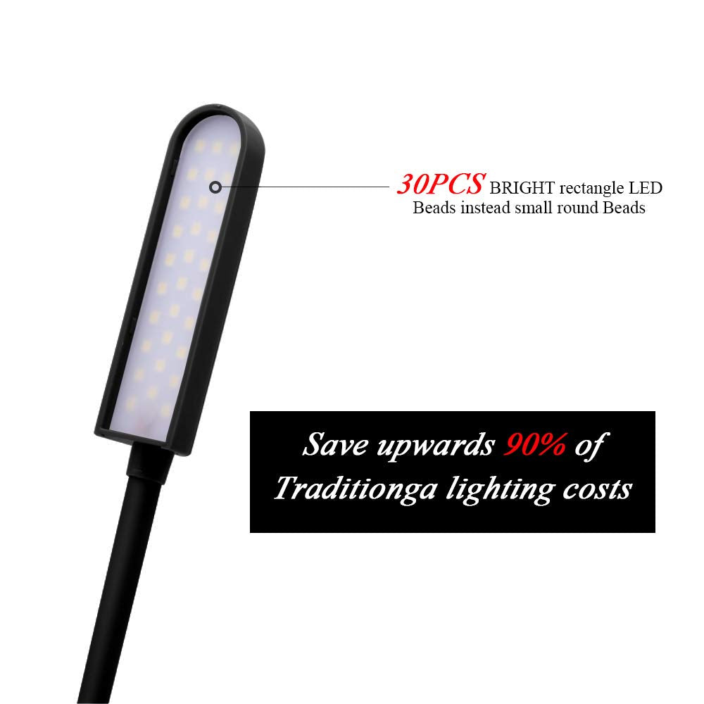 LED Sewing Machine Light,powker 30 LED Magnetic Mount Drill Press Light with Flexible Silone Coating Gooseneck for Sewing Machine, Drill Presses, Desks, Music Stands, Craft, Workbenches, Lathes Lamps