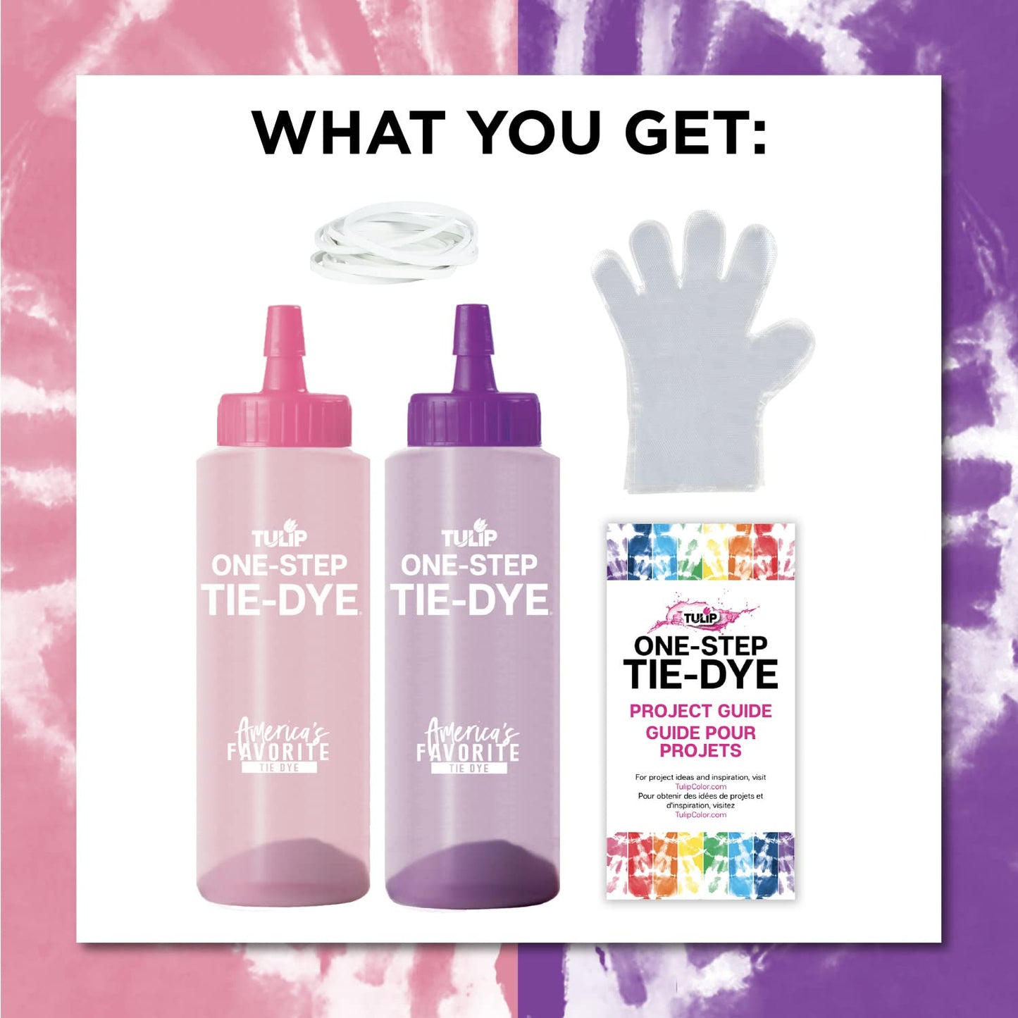 One Step Mini Princess Kit in Pink and Purple Tie Dye