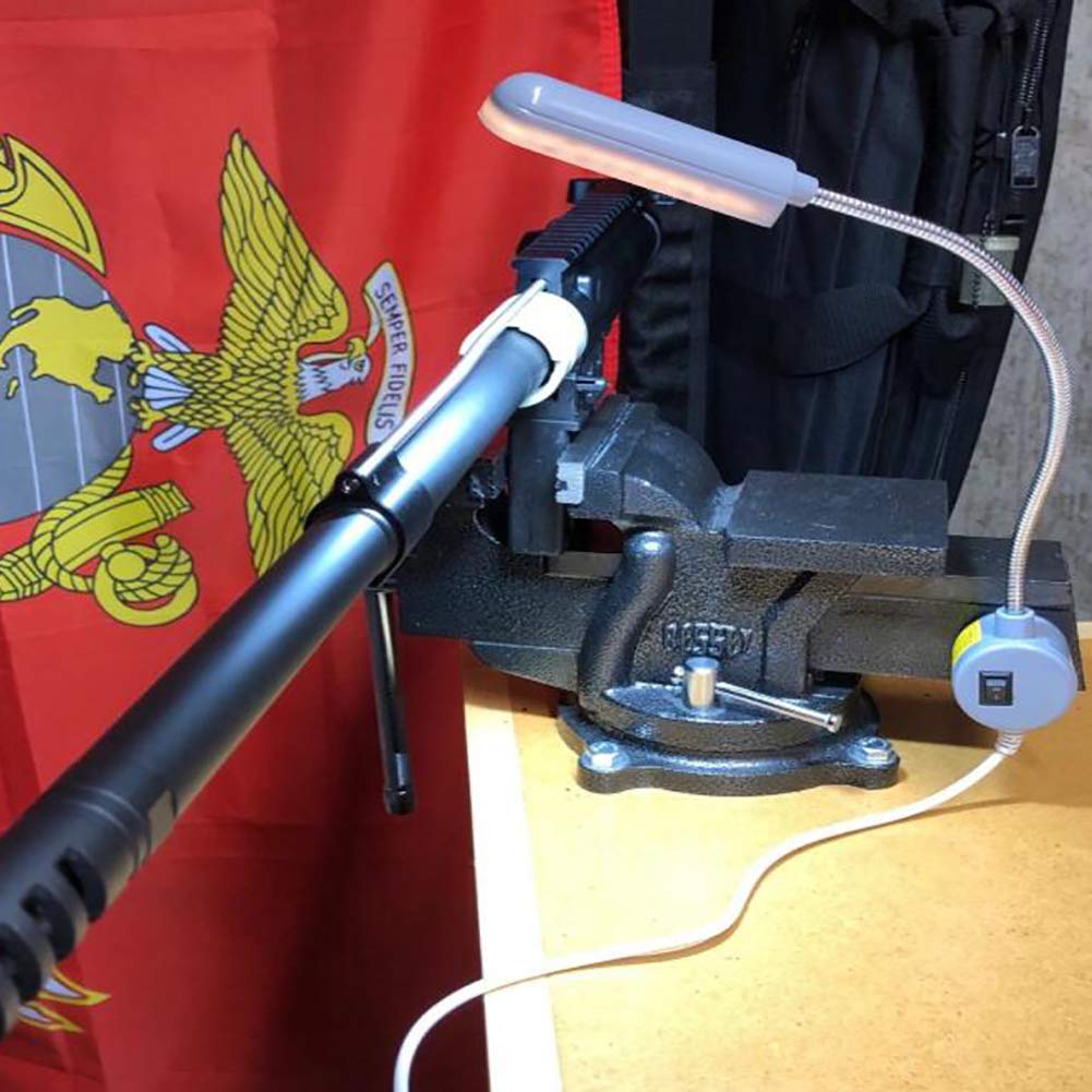 Sewing Machine Light LED Lighting (30LEDs) 6 Watt Multifunctional Flexible Gooseneck Arm Work Lamp with Magnetic Mounting Base for Workbench Lathe Drill Press Gray