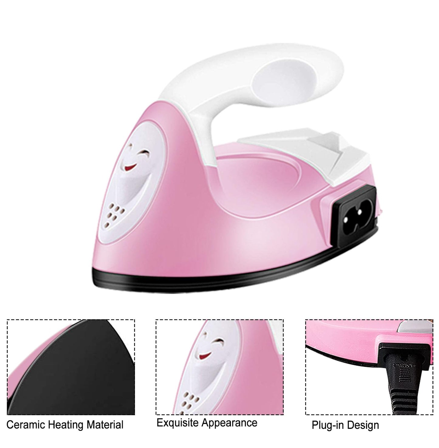 Mini Craft Iron Mini Iron Press,Mini Heat Press Machine for T Shirts Shoes and Hats Small Heat Transfer Vinyl Projects,Portable Travel Irons Mini Heat Press Crafting Craft Clothes