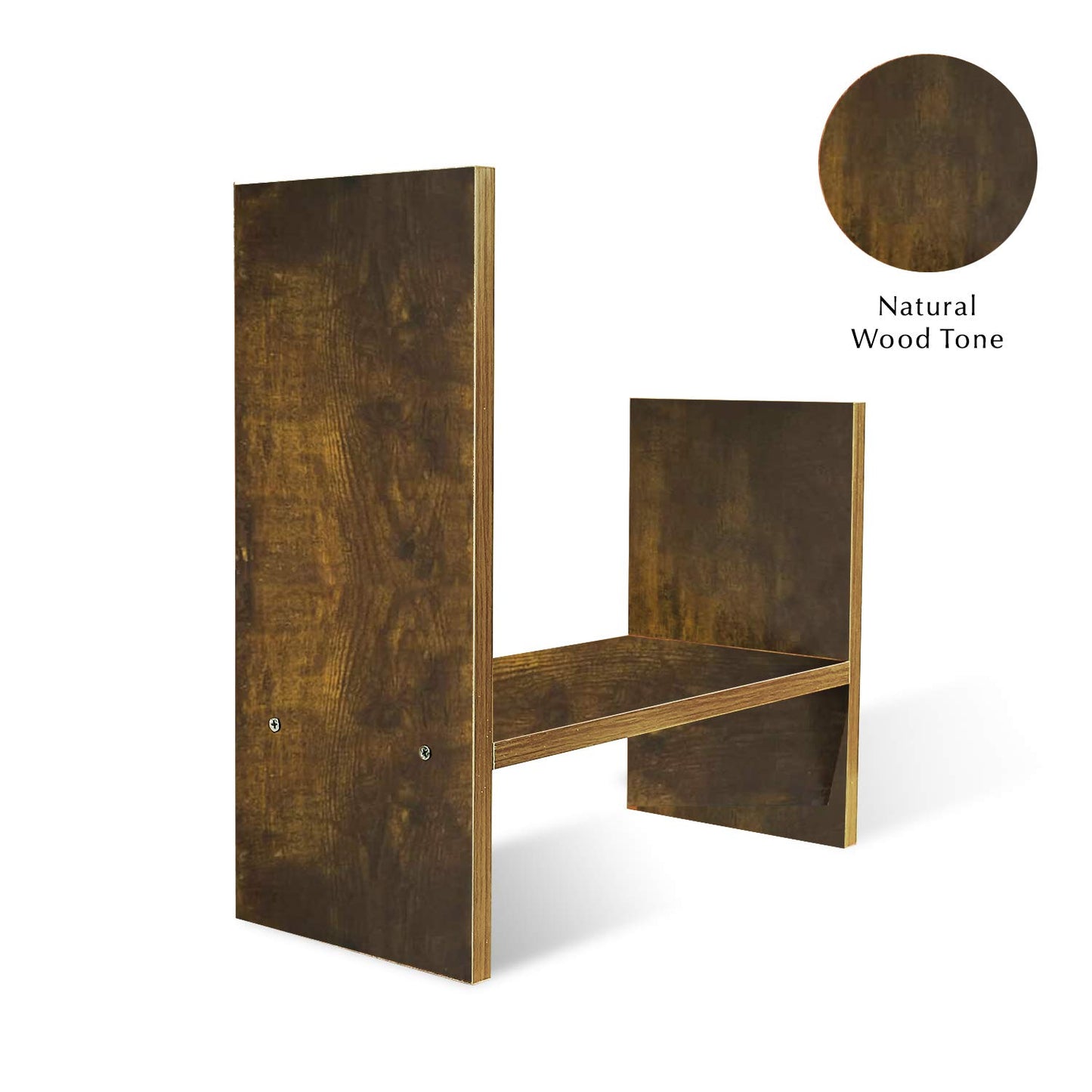 Desktop Organizer Office Storage Rack Adjustable Wood Display Shelf Free Style Double H Display True Natural Stand Shelf, Natural Wood Tone