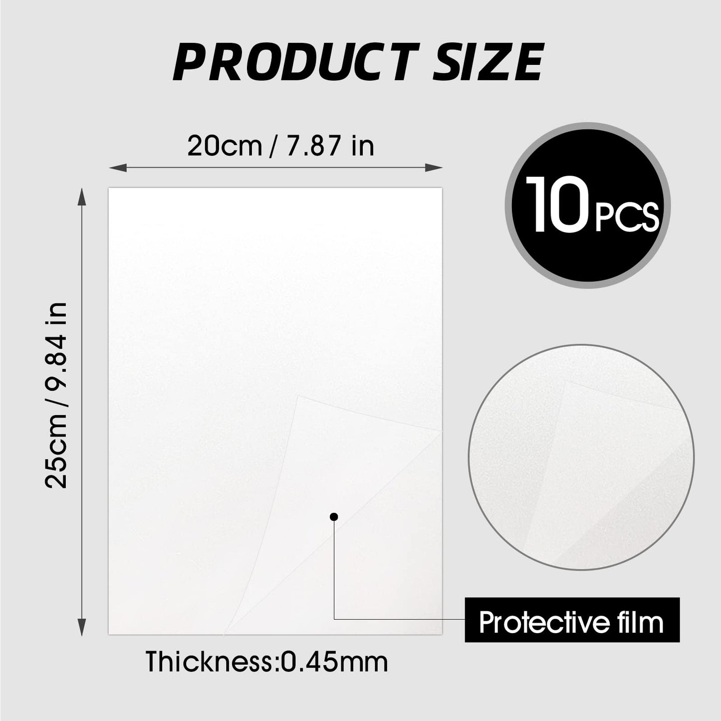 10 Pcs Sublimation Photo Blanks 8x10 Inch Metal Sign - Aluminum DIY Photo Sign Wall Frame Poster for Living Room Bedroom, White (Thickness 0.45mm)