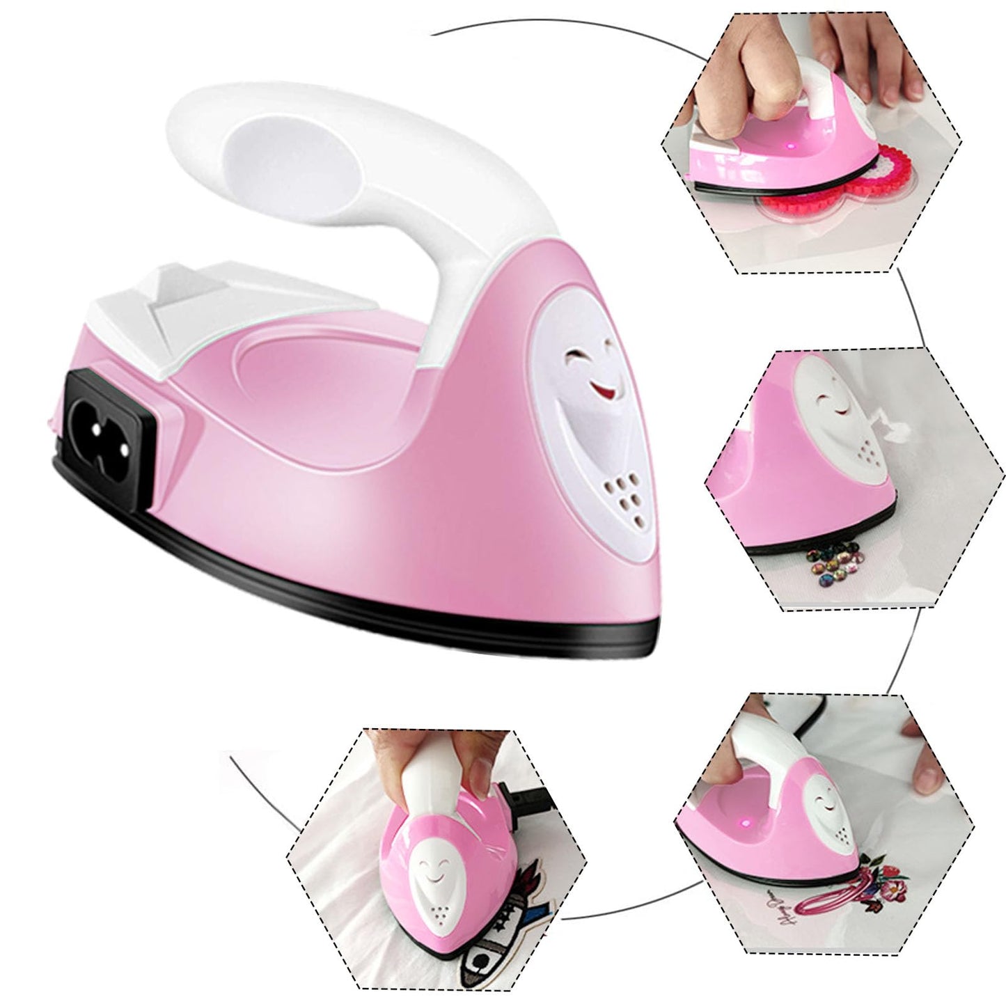 Mini Craft Iron Mini Iron Press,Mini Heat Press Machine for T Shirts Shoes and Hats Small Heat Transfer Vinyl Projects,Portable Travel Irons Mini Heat Press Crafting Craft Clothes