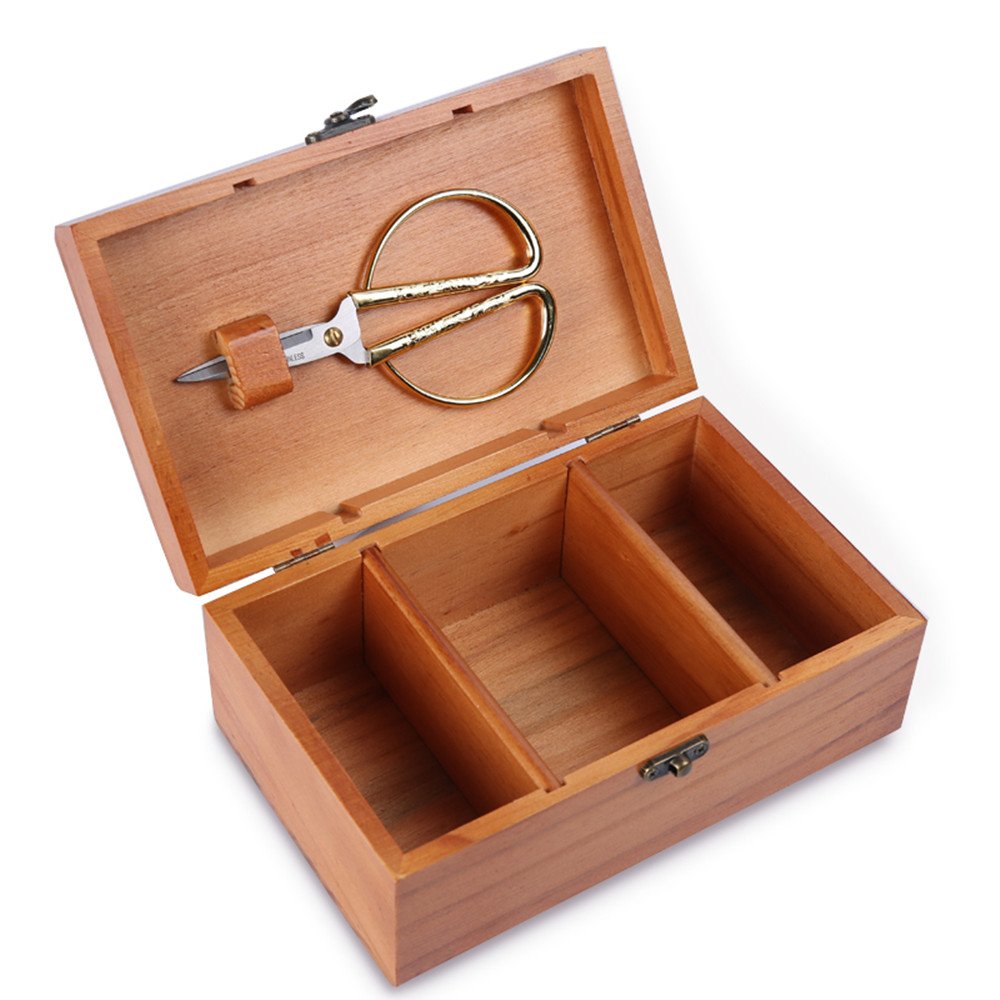 Wooden Sewing Basket/Sewing Box with Sewing Kit Accessories