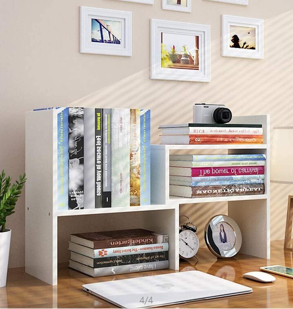 Desktop Bookshelf, Wood Adjustable Desktop Storage Organizer, Office Storage Rack, Display Shelf Rack, Desk Organizer