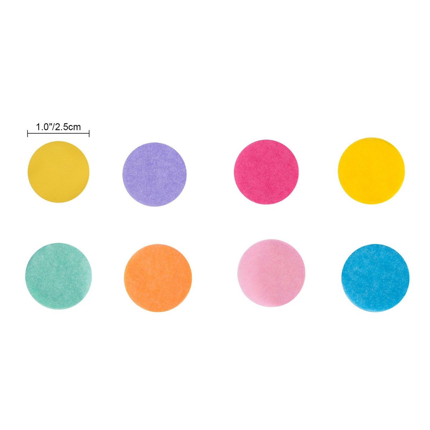 1 Inch Multicolor Round Tissue Confetti (Mixed Colors, 3.5oz)