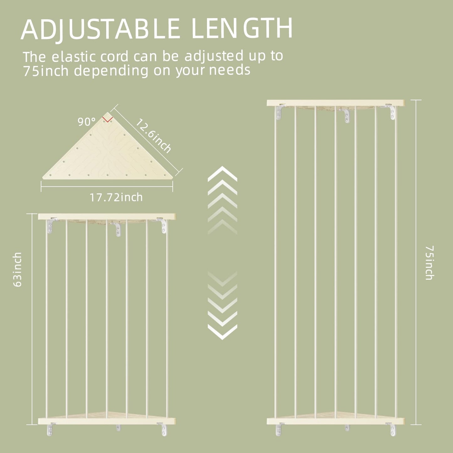 Corner Stuffed Animal Storage Net - Stuffed Animals Holder with Light - Plush Toy Organizer Hanging Stuffed Animal Hammock with Adjustable Length for Kids Room Playroom Bedroom Nursery Decor