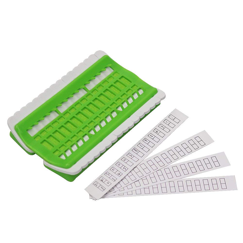 Floss Organizer Embroidery Kit Cross Stitch Tool, 30 Positions Thread Organizers, Plastic & Foam, Green