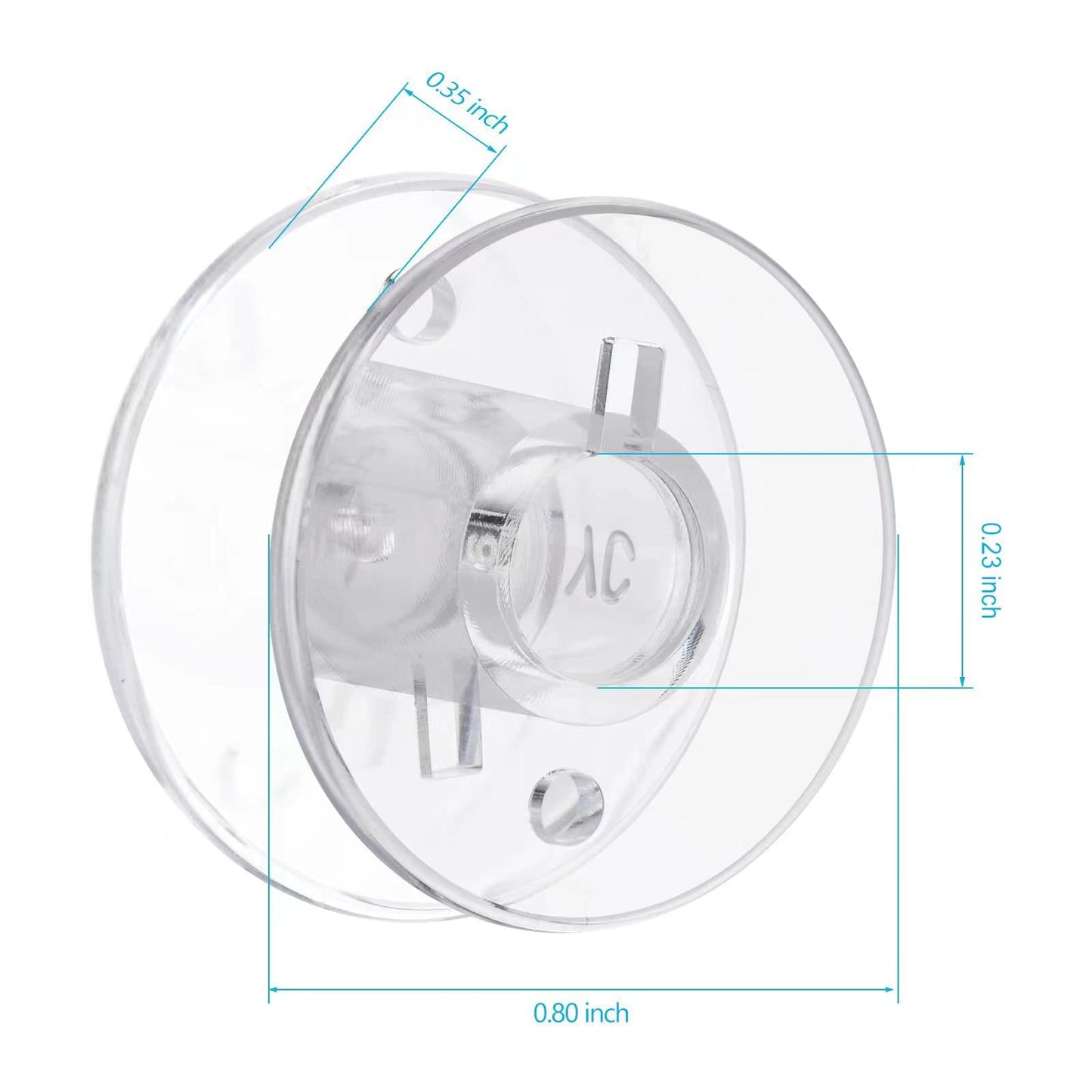 25 Pcs Bobbins for Sewing Machine, Sa156 Bobbins, Bobbins Class 15, Sewing Accessories, Plastic Bobbin with Case(1 Box)