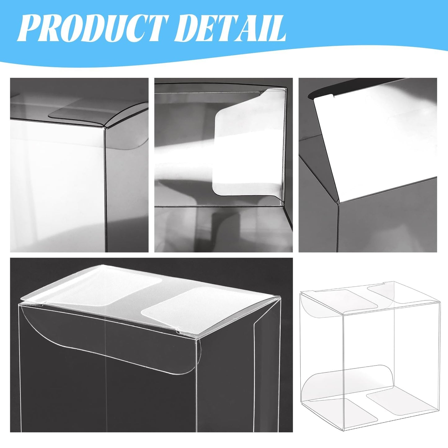 100 Pack Clear Plastic Macaron Boxes,Transparent Chocolate Candy Cookies Malt Balls Mini Gift Packing Boxes for Valentine's Day Wedding Party Baby Shower Display(2.17" x 2.17" x 1.38")