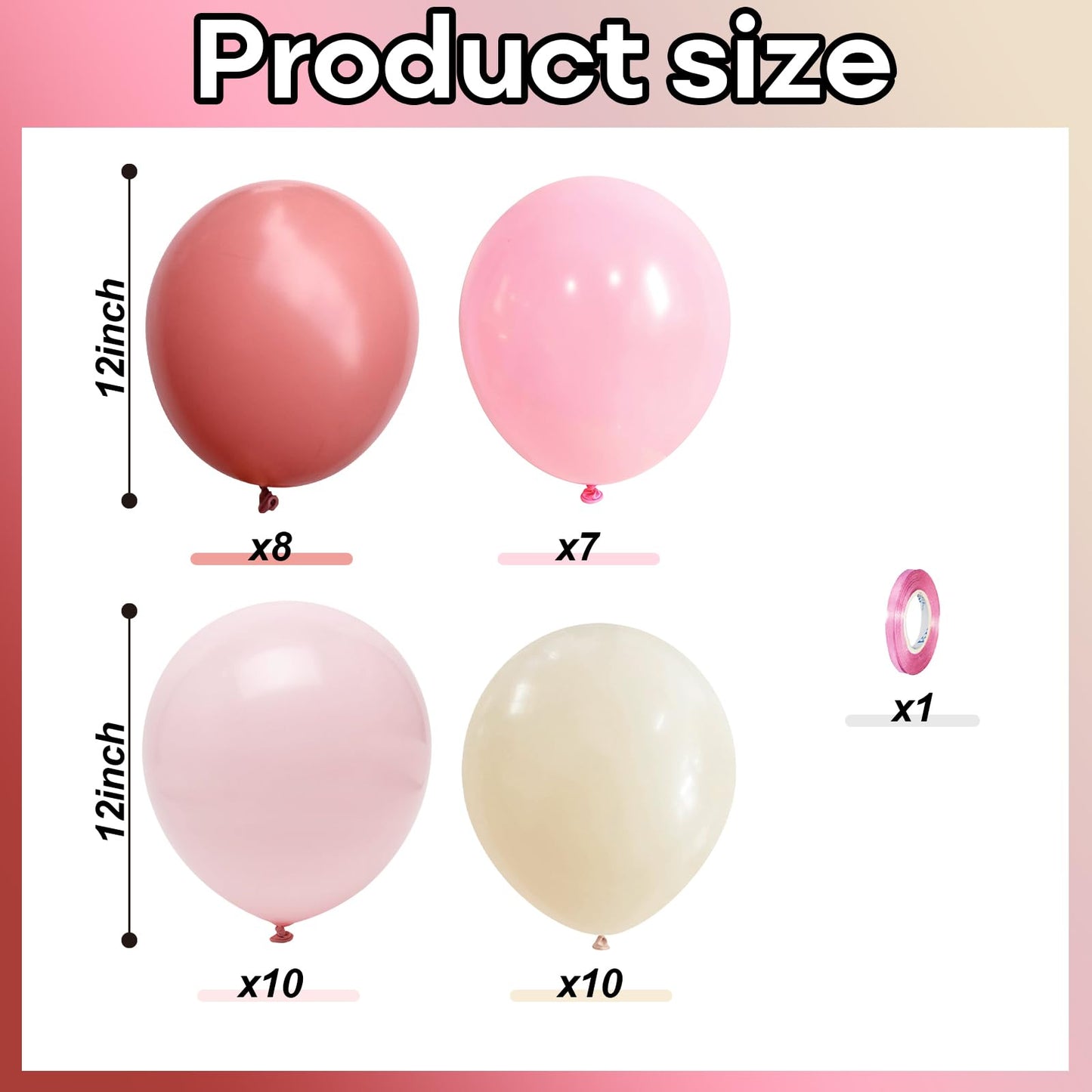 Pink Bow Balloons, 35PCS Light Pastel Pink Cream Balloon, Dusty Blush Pink Beige Balloons for Girls Women Birthday Wedding Bridal Baby Shower Boho Princess Coquette Theme Party Decorations Supplies