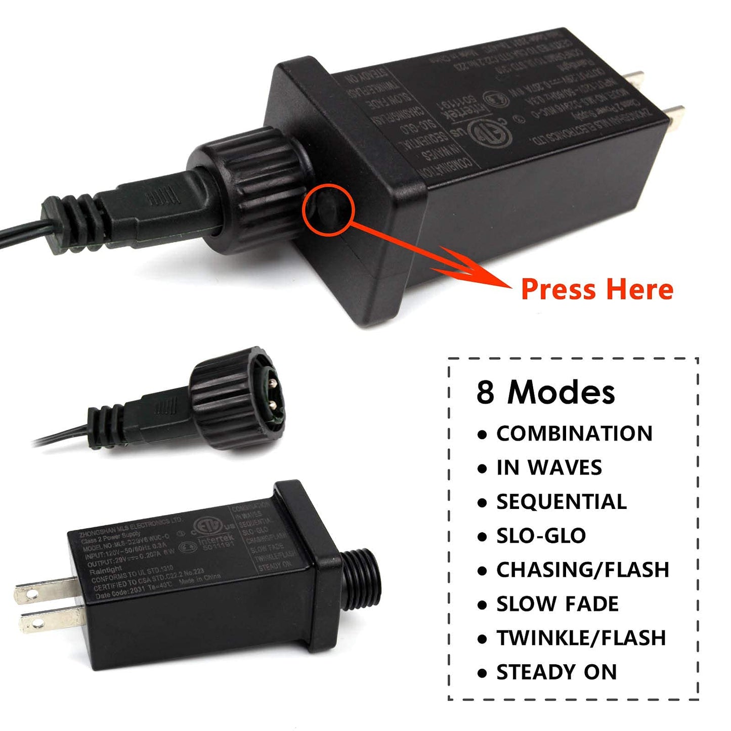 Extra-Long 95FT 240LED Christmas String Lights Outdoor/Indoor Waterproof, Timer & Memory & 8 Modes, Warm White String Lights Green Wire Tree Lights For Xmas Holiday Party Garden Tree Decorations