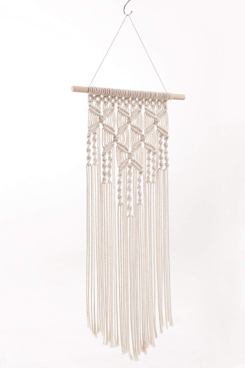 2 Pcs Macrame Wall Hanging Decor Woven Wall Art Macrame Tapestry Boho Chic Home Decoration for Apartment Bedroom Nursery Gallery,13" W×27" L and 13''W×29" L