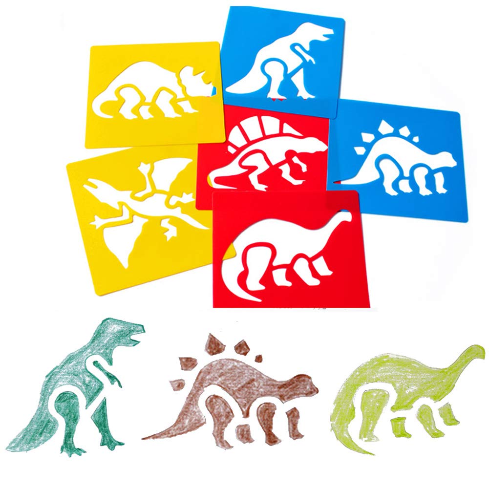 36 Pieces Plastic Drawing Painting Stencil Templates for Kids Crafts - Washable Template for School Projects - Random Colors