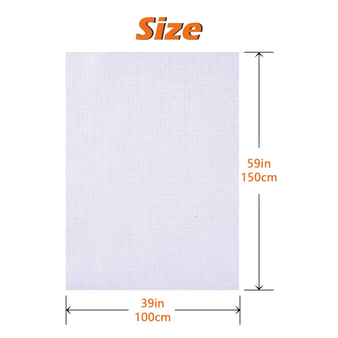 Classic Reserve Aida Cross Stitch Fabric, 14 Count White Cotton Cloth for Embroidery (59 x 39 Inch)
