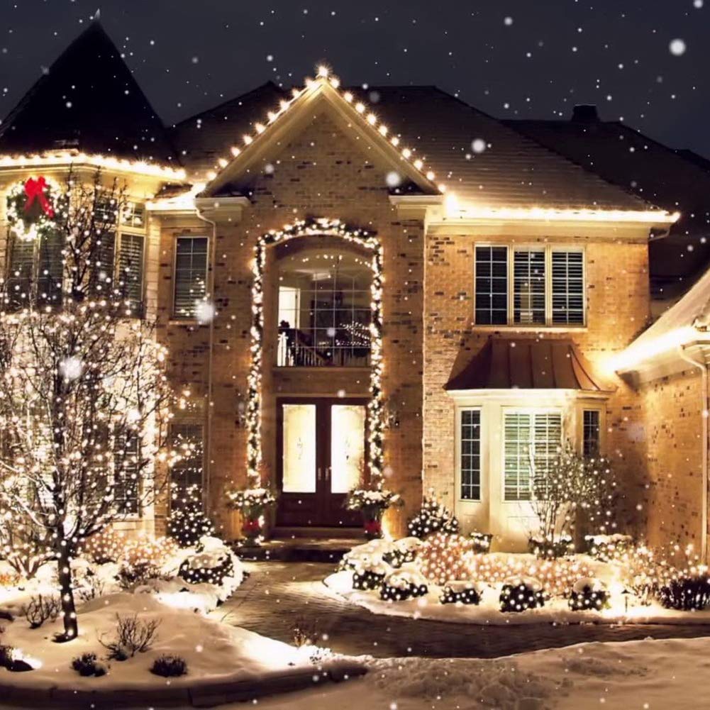 200 LED String Lights, 66 ft Plug in String Lights 8 Modes Waterproof for Indoor Outdoor Christmas Tree Wedding Party Bedroom Warm White