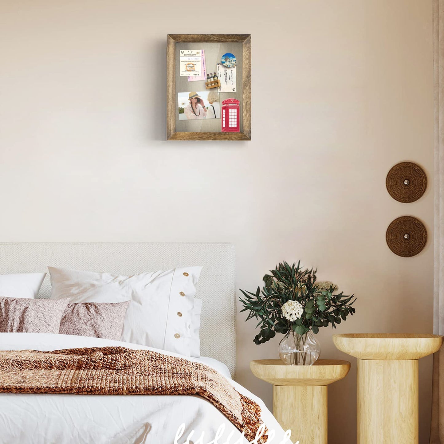 Shadow Box Frame 8x10 Shadow Box Display Case with Linen Back Memorabilia Awards Medals Photos Memory Box Gift Carbonized Black