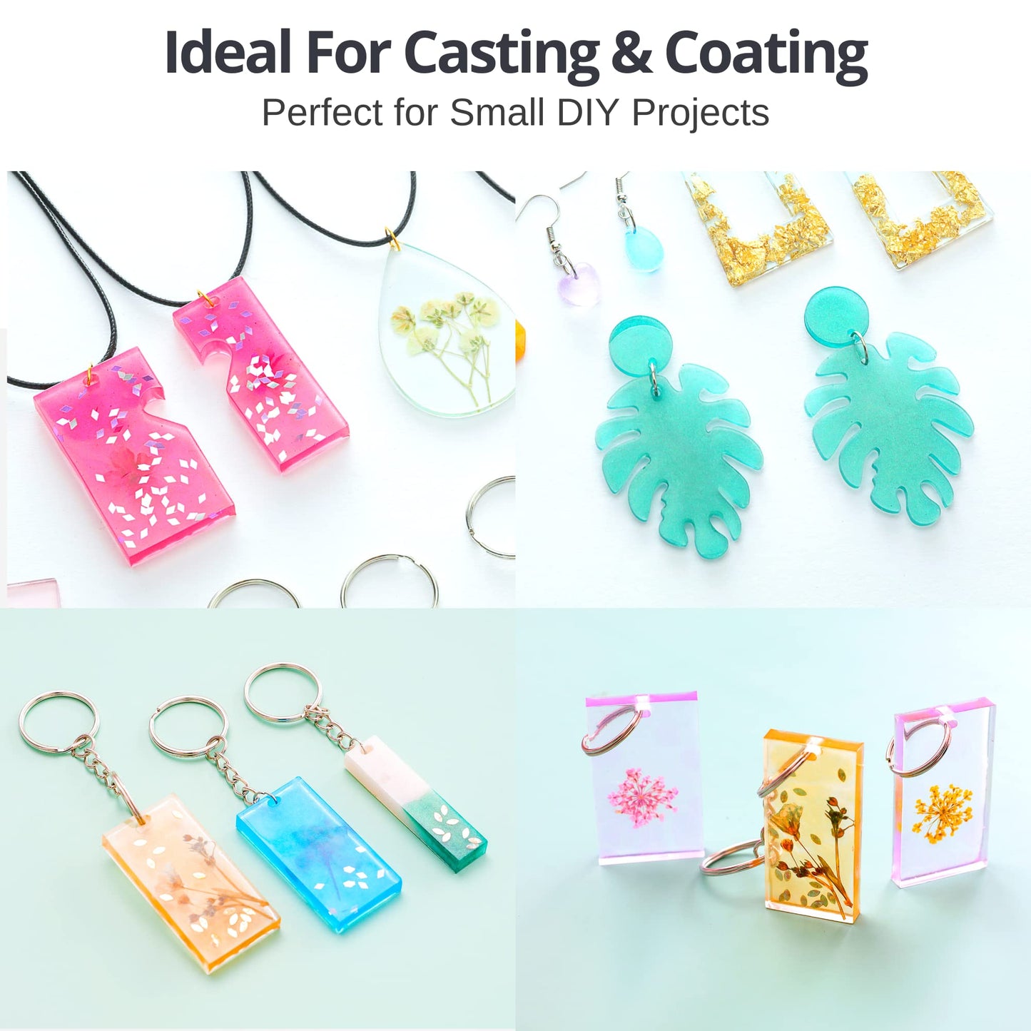 UV Resin Clear 200g – Upgraded Hard Type UV Glue – Rapid Cure Craft Resin Using UV Light – Casting and Coating for DIY Crafts, Jewelry, Keychains, Clear-Cast Parts