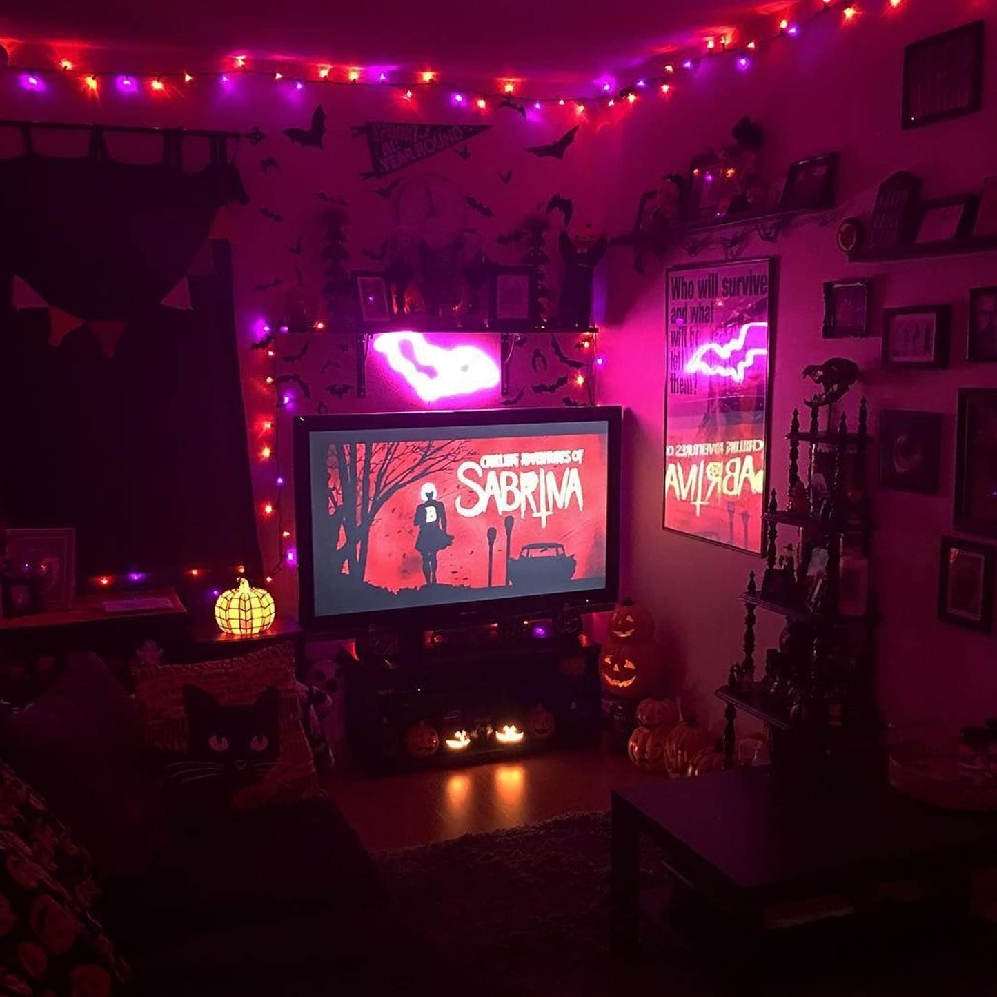 Purple and Orange Halloween Lights, 20FT 100 Count Incandescent Mini String Lights, Waterproof Halloween Decorations for Outdoor Indoor Patio Home Party Garden Yard Decor