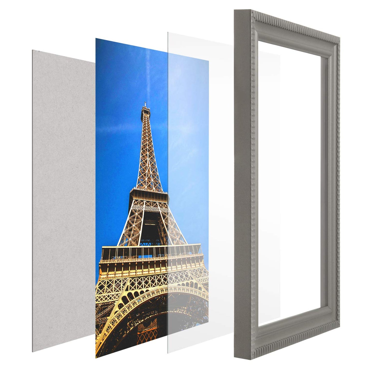 Picture Frame Glass Replacements (Crystal Clear, 8x10, 3 Pack) High Definition, Heat Strengthened, Semi Tempered Glass Cover Sheet