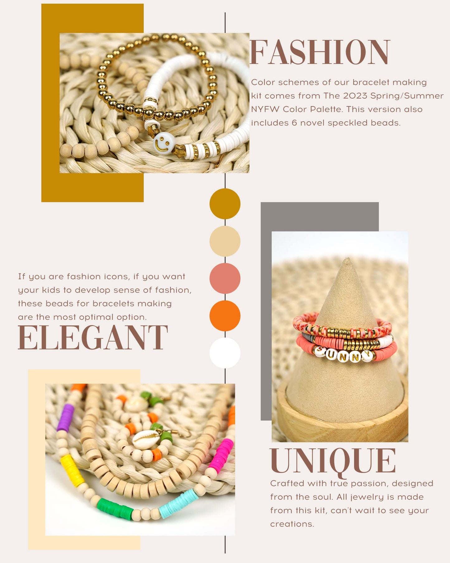 7500 Pcs Clay Beads Bracelet Making Kit, 2 Boxes 24 Colors Polymer Heishi Beads for Jewerly Making, Alphabet Letter Spacer Smile Face Evil Eyes Beads, Craft Gift for Kids Teens Adults