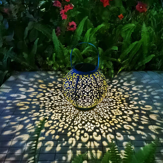 Outdoor Solar Big Lanterns Waterproof, Go2garden Gifts for Women Mom Garden Yard Decor Lights for Patio, Yard, Party Ornaments,Birthday Mothers Day Gifts for Grandma (1 Pack, Teal Blue)