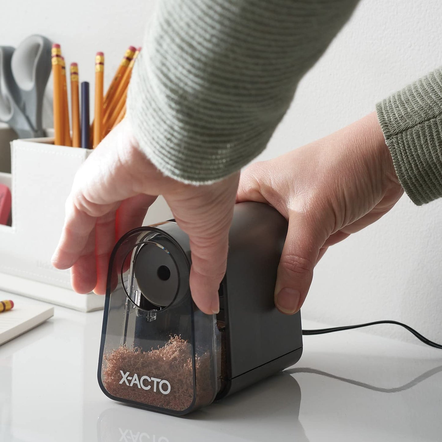 Mighty Mite Electric Pencil Sharpener Black/Silver (19501/19501X)