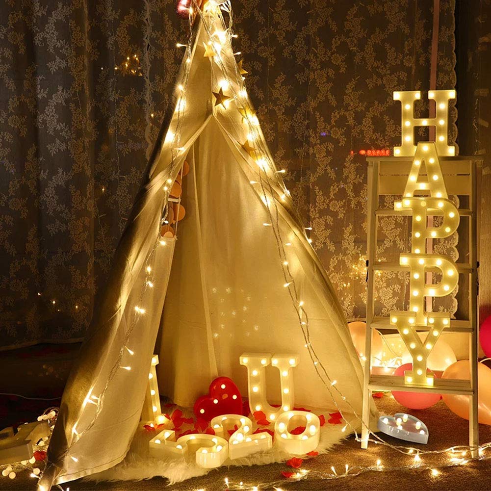 200 LED String Lights, 66 ft Plug in String Lights 8 Modes Waterproof for Indoor Outdoor Christmas Tree Wedding Party Bedroom Warm White