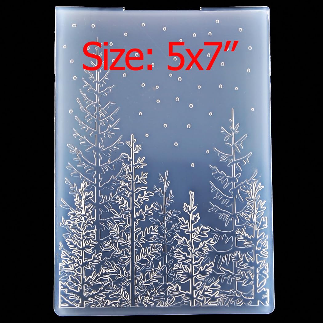 3D Tree Woodland Background Plastic Embossing Folders for Card Making Scrapbooking and Other Paper Crafts 3050933