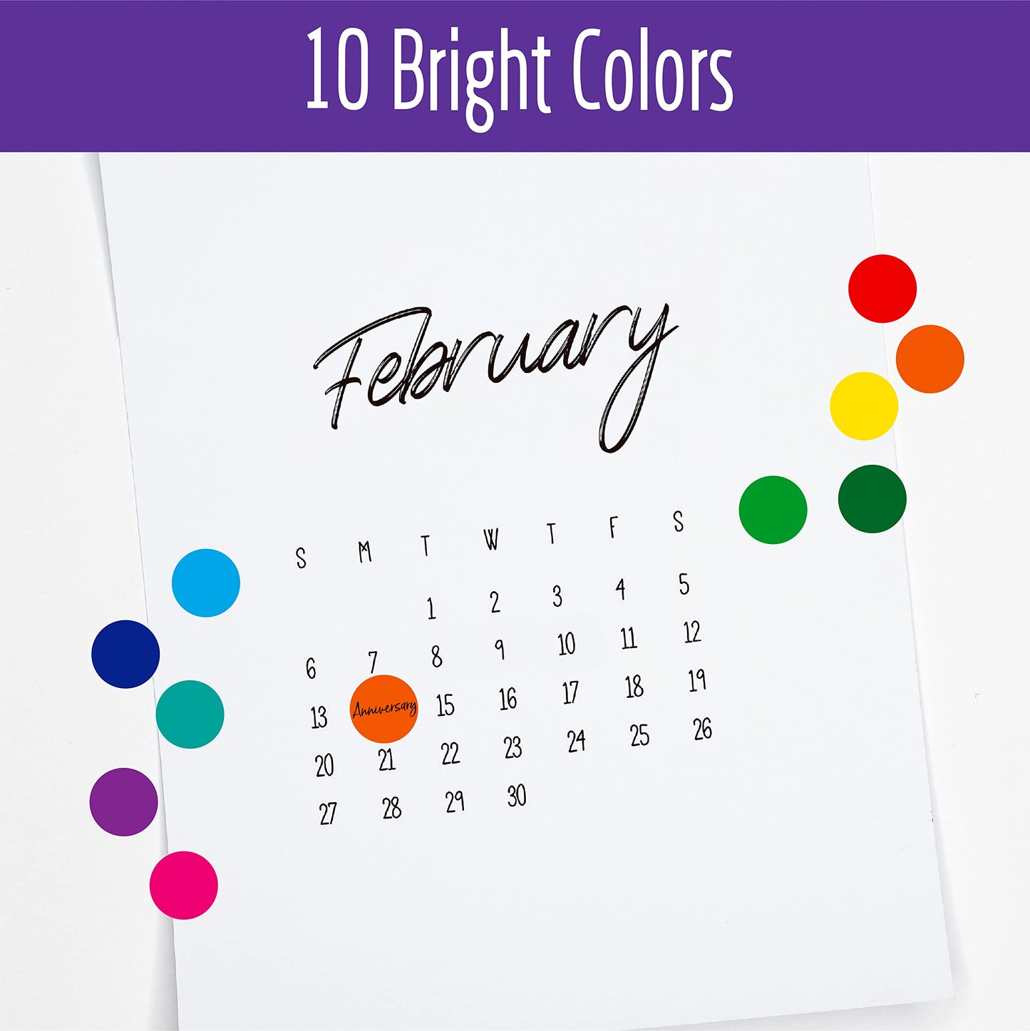 1050 PCS Colored Dot Sticker, 10 Bright Color Round Polka Circle Labels for Warehouse, Retail, Home Organization, Classroom, Office, Food Service and Medical (Each Measure 3/4")