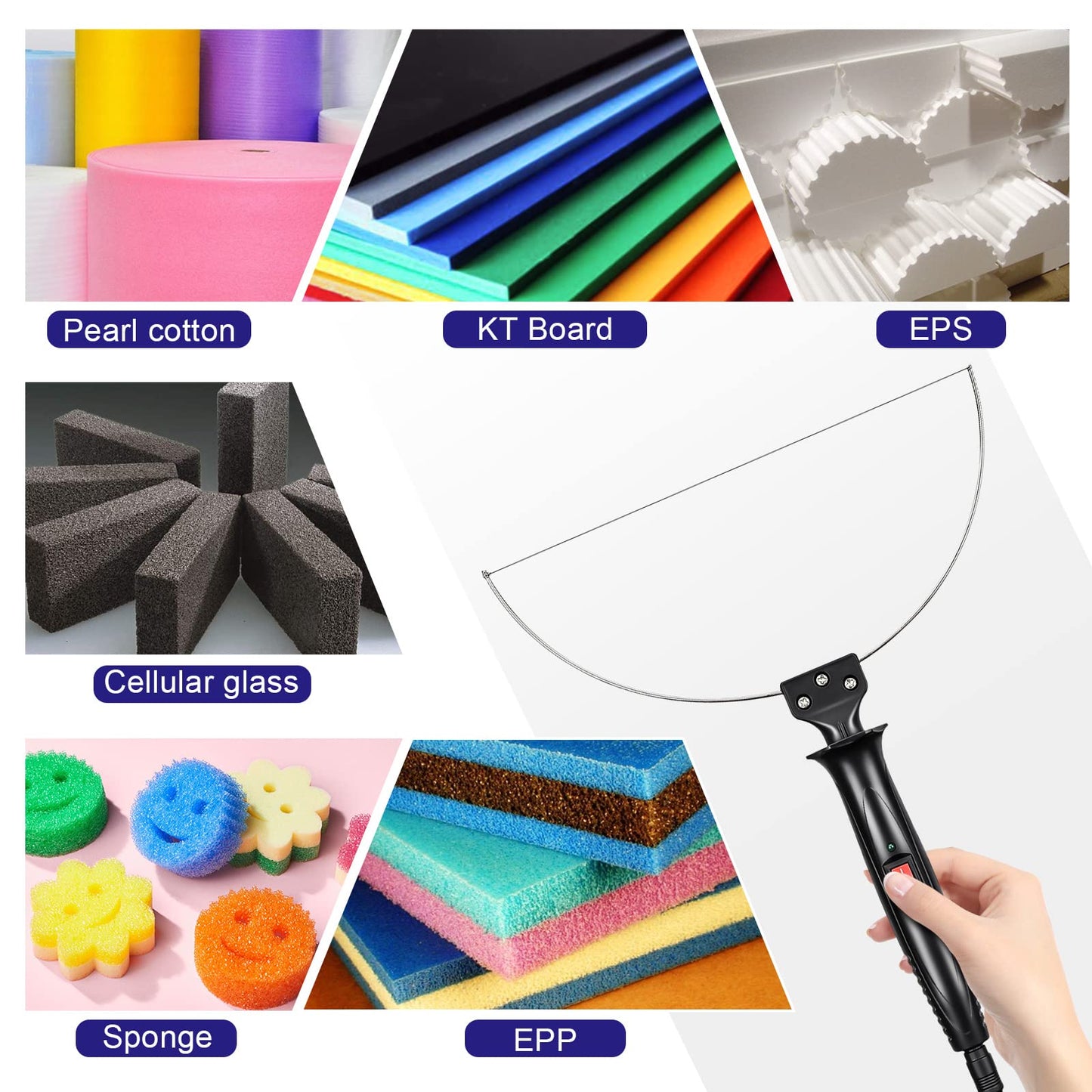 3 in 1 Foam Cutter Electric Cutting Machine Pen Tools Kit, 100-240V / 18W Styrofoam Cutting Pen with Electronic Voltage Transformer Adaptor