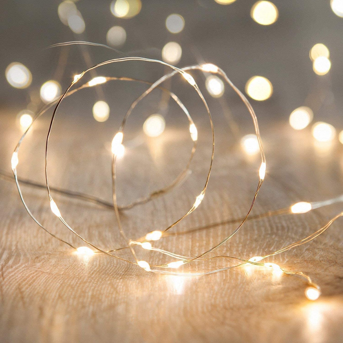 16.5 Ft 50 LED Fairy Lights Battery Operated String Lights for Party Home Wedding Festival Decoration, Warm White