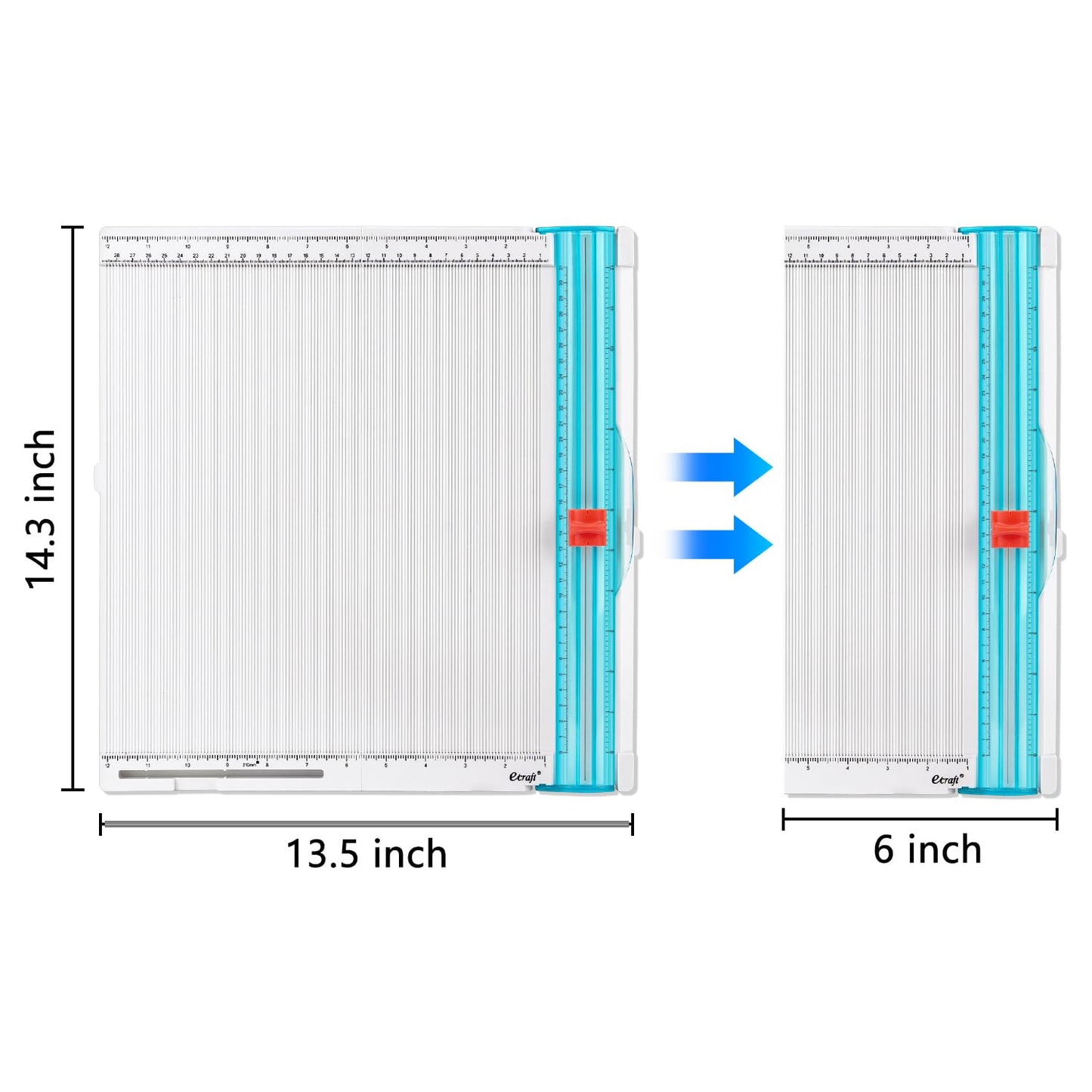 Craft Paper Trimmer and Scoring Board: Ecraft 12 x 12inch Paper Trimmer Cutter Score Board, Scoring Tool with Paper Folding, for Making Scrapbooking, Cards, Envelope, Coupons and Photo