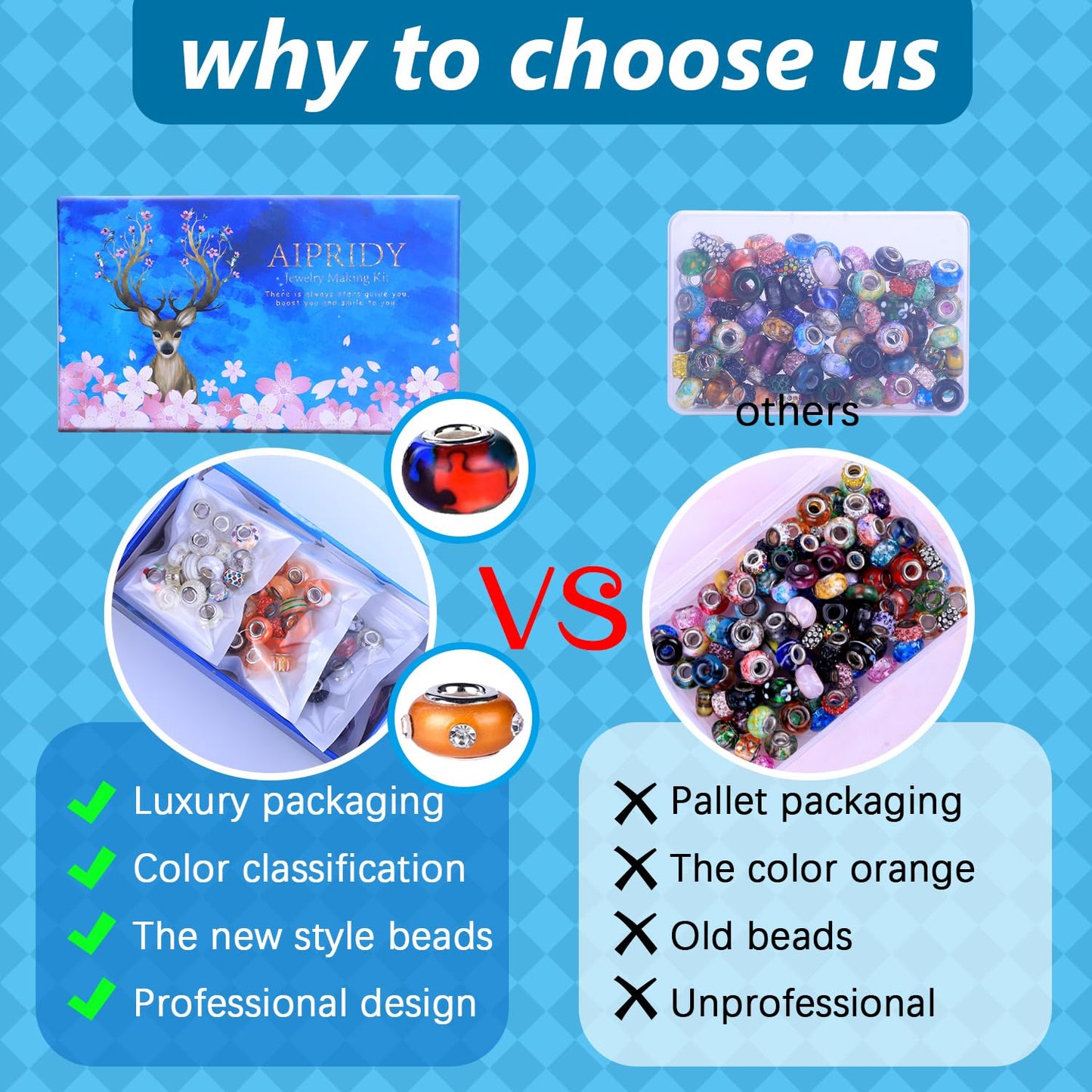 Assortment European Large Hole Beads Spacer Beads Rhinestone Craft Beads for DIY Charms Bracelet Jewelry Making (Rainbow)