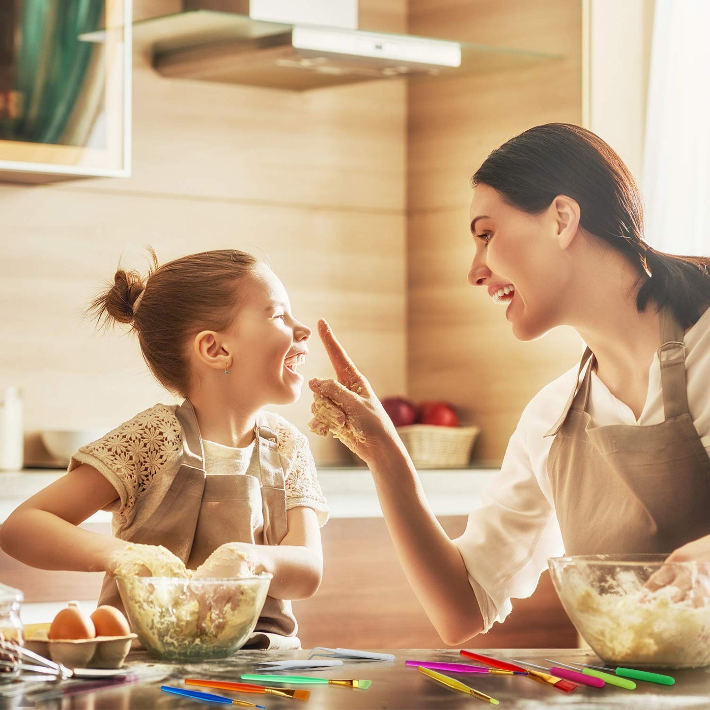 14 Pcs Cookie Decorating Tools Set Fondant Cake Decorating Brushes Scribe Cookie Tool Sugar Stir Needle Baking Elbow and Straight Tweezers for Sprinkles Supplies for Fondant