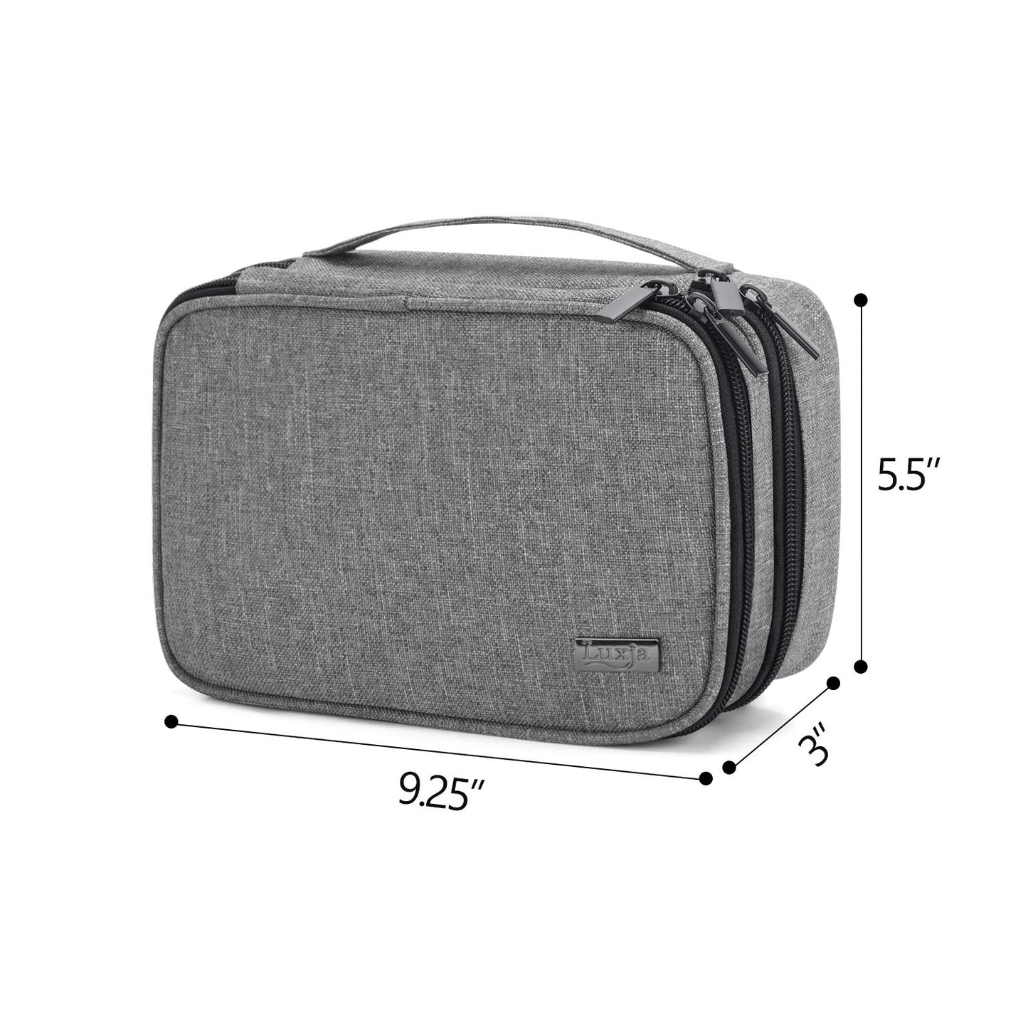 Sewing Accessories Organizer, Double-Layer Sewing Supplies Organizer for Needles, Scissors, Measuring Tape, Thread and Other Sewing Tools (NO Accessories Included), Gray