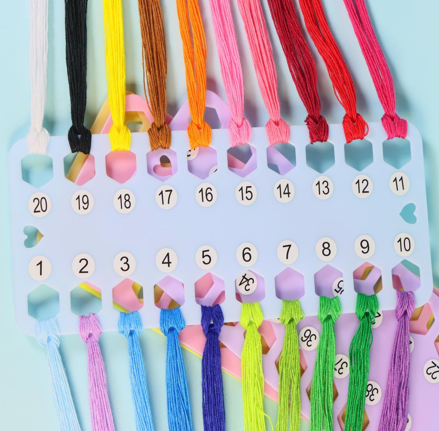 10-Pack Embroidery Floss Organizer Cards - Durable Cross Stitch Thread Holders Storage Tool, Portable Craft Storage for Sewing/Needlework Projects