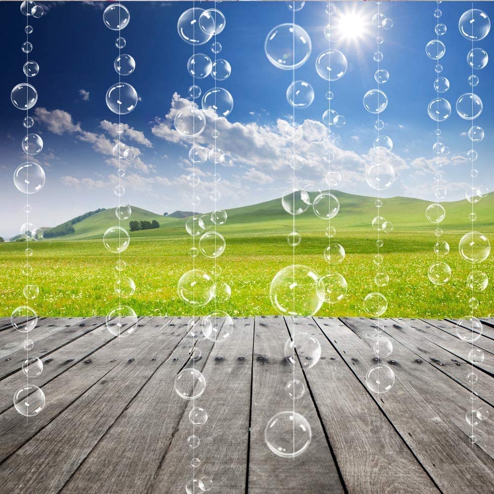 Under The Sea Party Decorations White Bubble Garlands Little Mermaid Birthday Decoration Bday Hanging Streamer Beach Banner Underwater Backdrop Kids Ocean Party Supplies