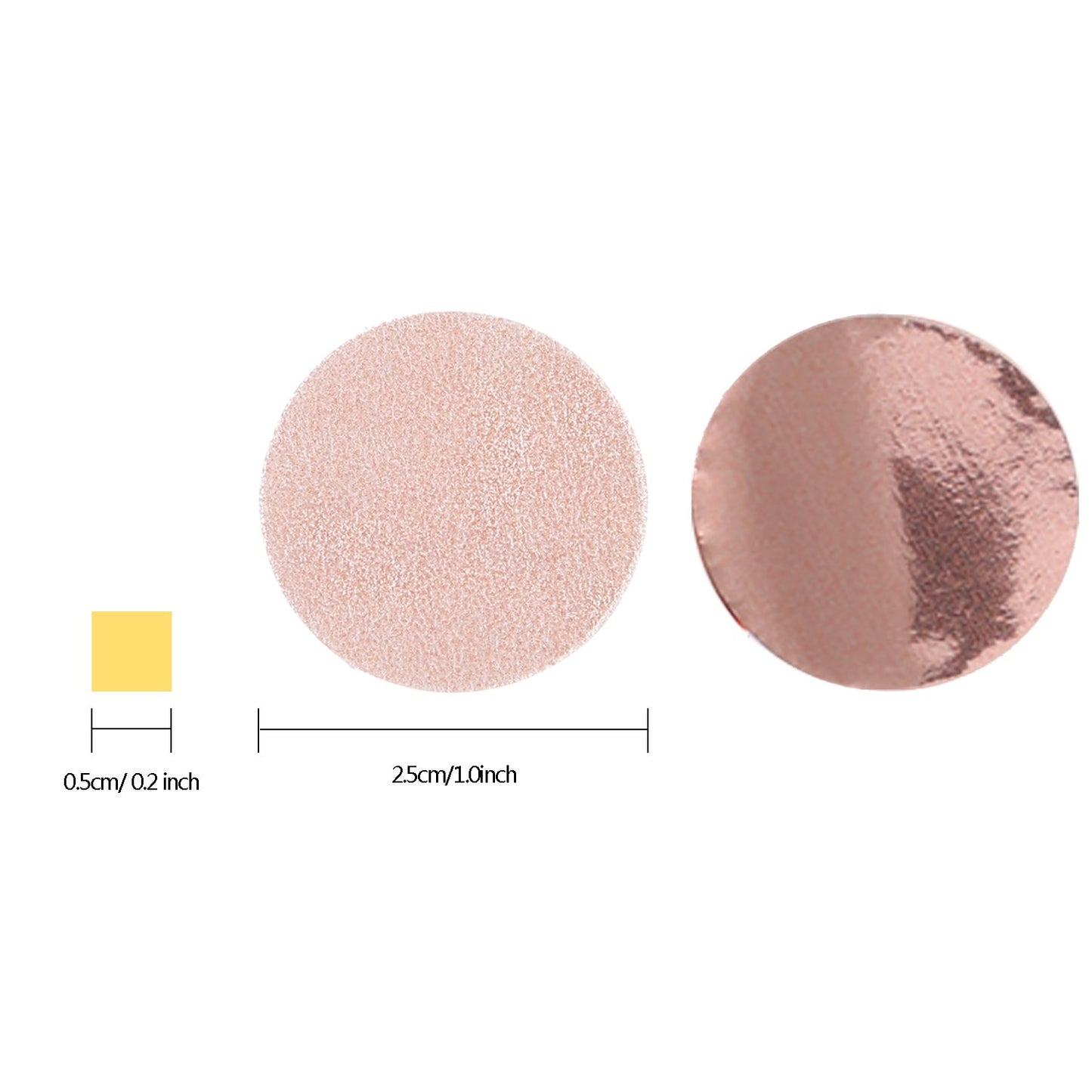Round Tissue Paper Table Confetti Dots for Wedding Birthday Party Decoration, 1.76 oz(Rose Gold Confetti,2.5 cm)