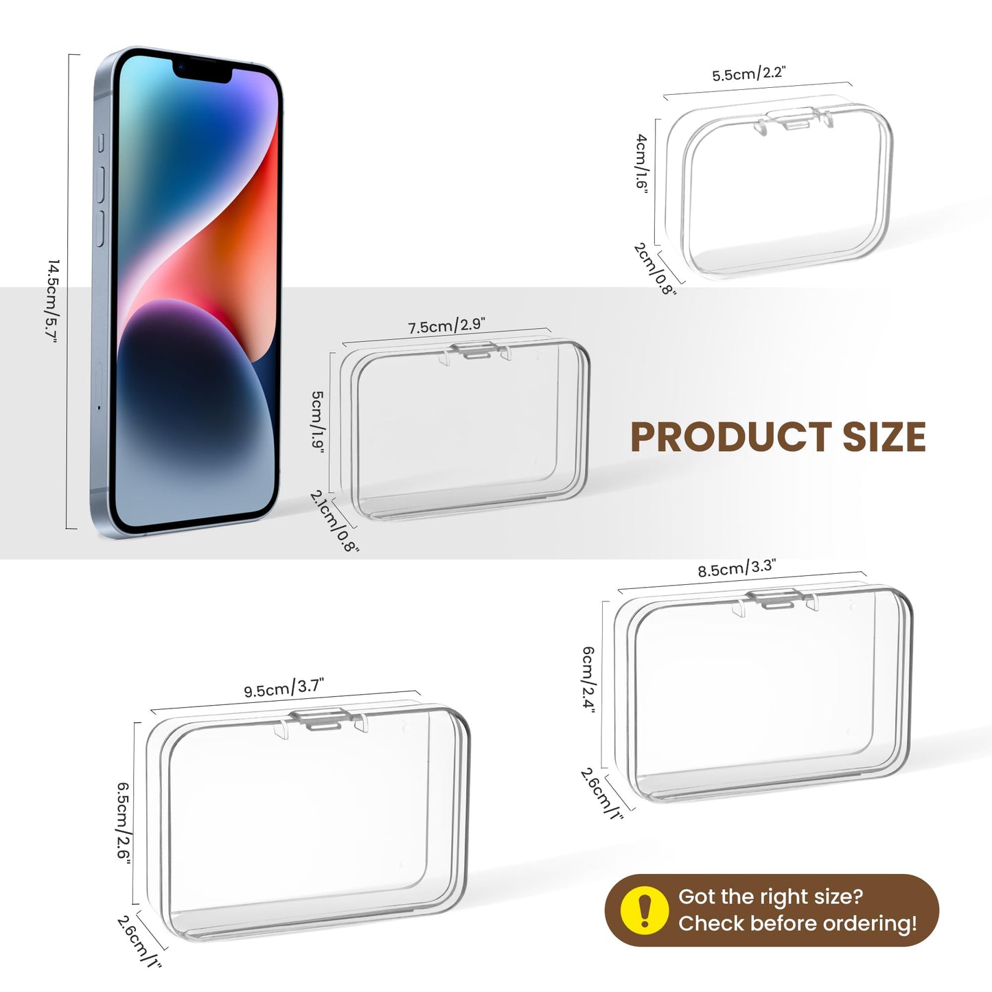 Small Bead Organizers and Storage, 12 Clear Plastic Boxes with Hinged Lids, for Beads, Jewelry Making, Crafts, Hardware, Fishing Tackle, Small Parts (32 Labels)