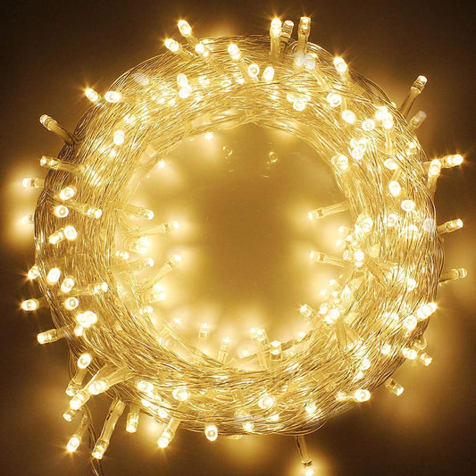 200 LED String Lights, 66 ft Plug in String Lights 8 Modes Waterproof for Indoor Outdoor Christmas Tree Wedding Party Bedroom Warm White