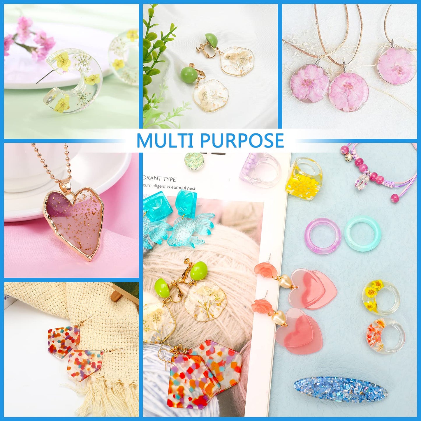 UV Resin 300g - Upgraded UV Resin Kit, Hard Type Crystal Clear Ultraviolet Curing UV Epoxy Resin for Craft Jewelry Making