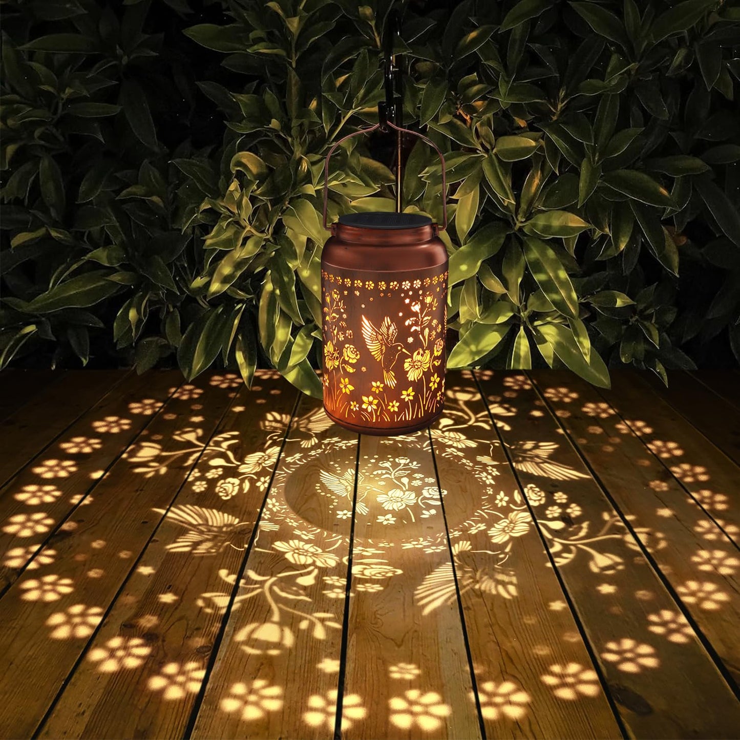 Solar Lanterns Outdoor Waterproof Hummingbird Garden Decor Birthday Mothers Day Gifts for Women Mom Grandma Hanging Solar Lights Metal Solar Decoration Outside for Yard, Backyard, Patio Deals