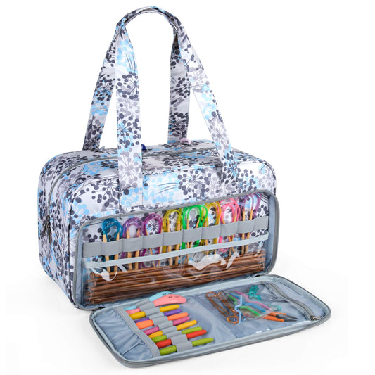 Yarn Storage Bag, Knitting Tote Bag For Crochet Hooks, Knitting Project and Accessories, Ideal for Crochet Beginners and Knitting Lovers, Bag Only, Dandelion